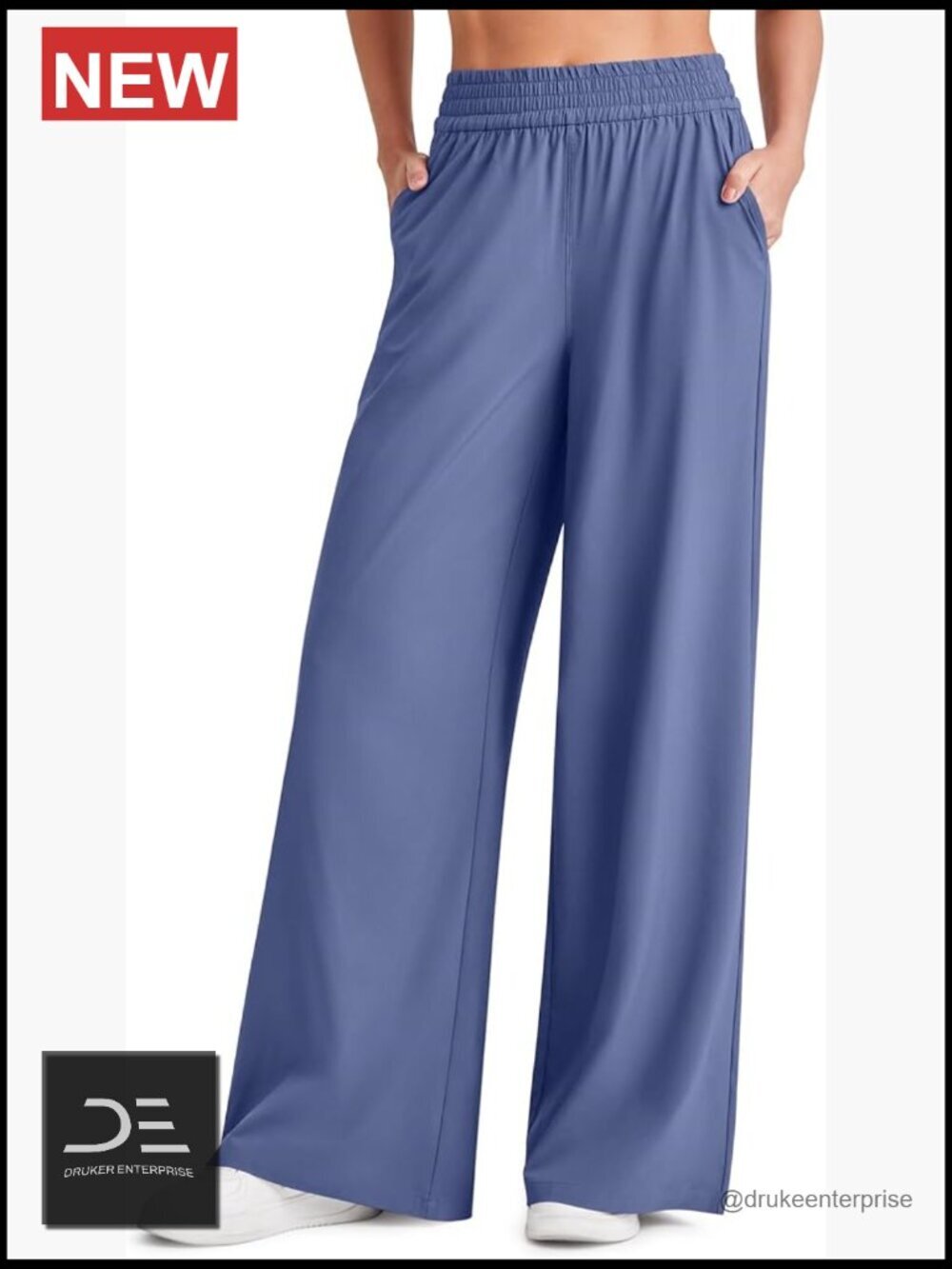 Lightweight Wide Leg Pants Elastic Waist Quick Dry Travel Pants
